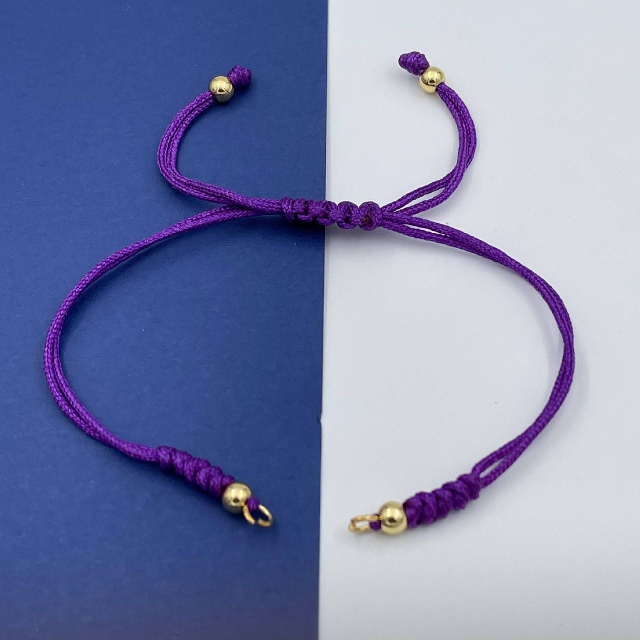 Purple Gold Threads Accessories Adjustable Bracelet Women Girls Bulk Main image