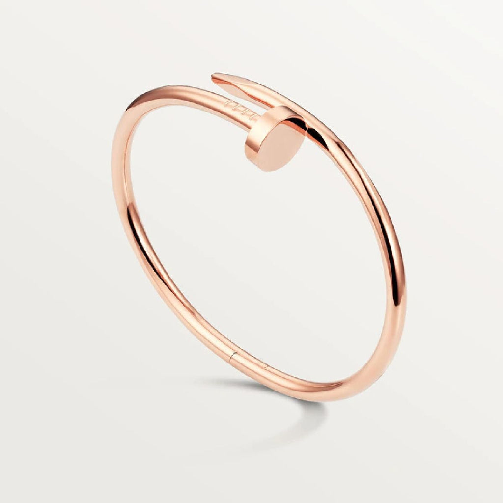 Stainless Steel Nail Gothic Openable Bangle Kada Women Rose Gold Bulk