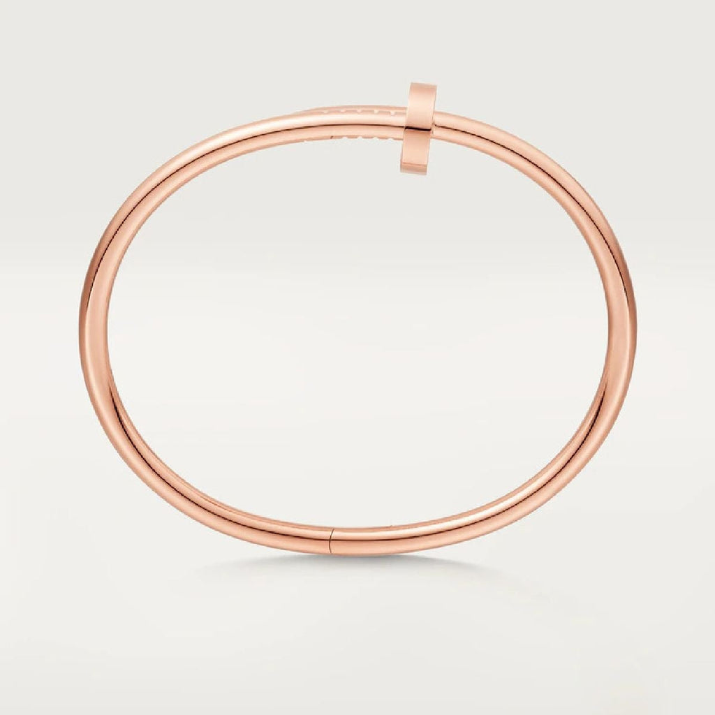 Stainless Steel Nail Gothic Openable Bangle Kada Women Rose Gold Bulk