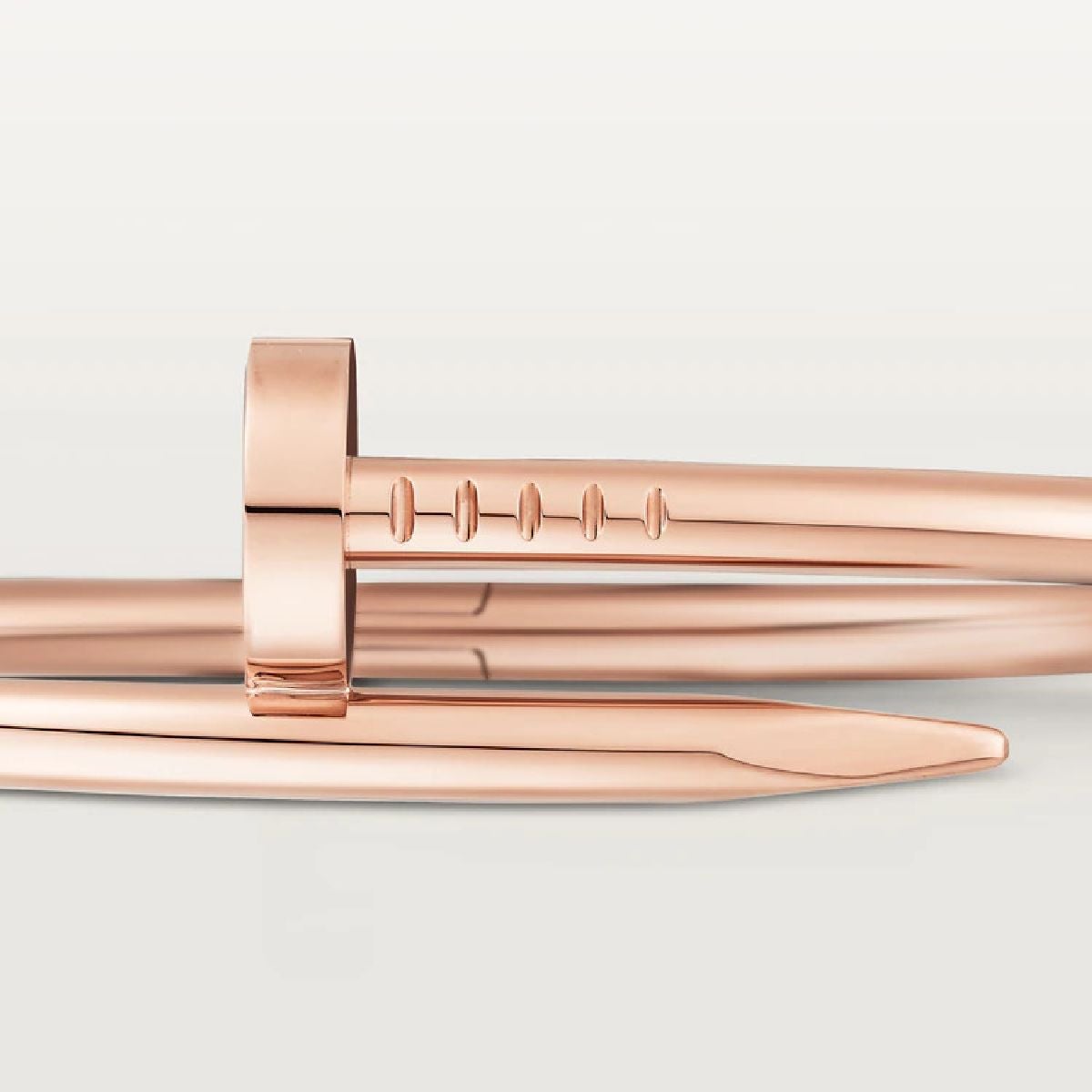 Stainless Steel Nail Gothic Openable Bangle Kada Women Rose Gold Bulk