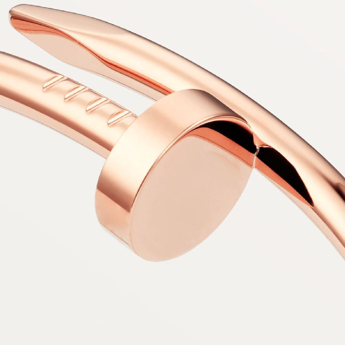 Stainless Steel Nail Gothic Openable Bangle Kada Women Rose Gold Bulk