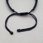 Evil Eye Gold Blue Black Copper Black Threads Adjustable Bracelet Bulk