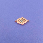 Evil Eye Hamsa Rose Gold Cubic Zirconia Copper Charm For Women Bulk