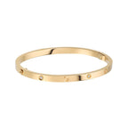 Stainless Steel Cubic Zirconia Screw Bracelet Bangle Kada Gold Bulk