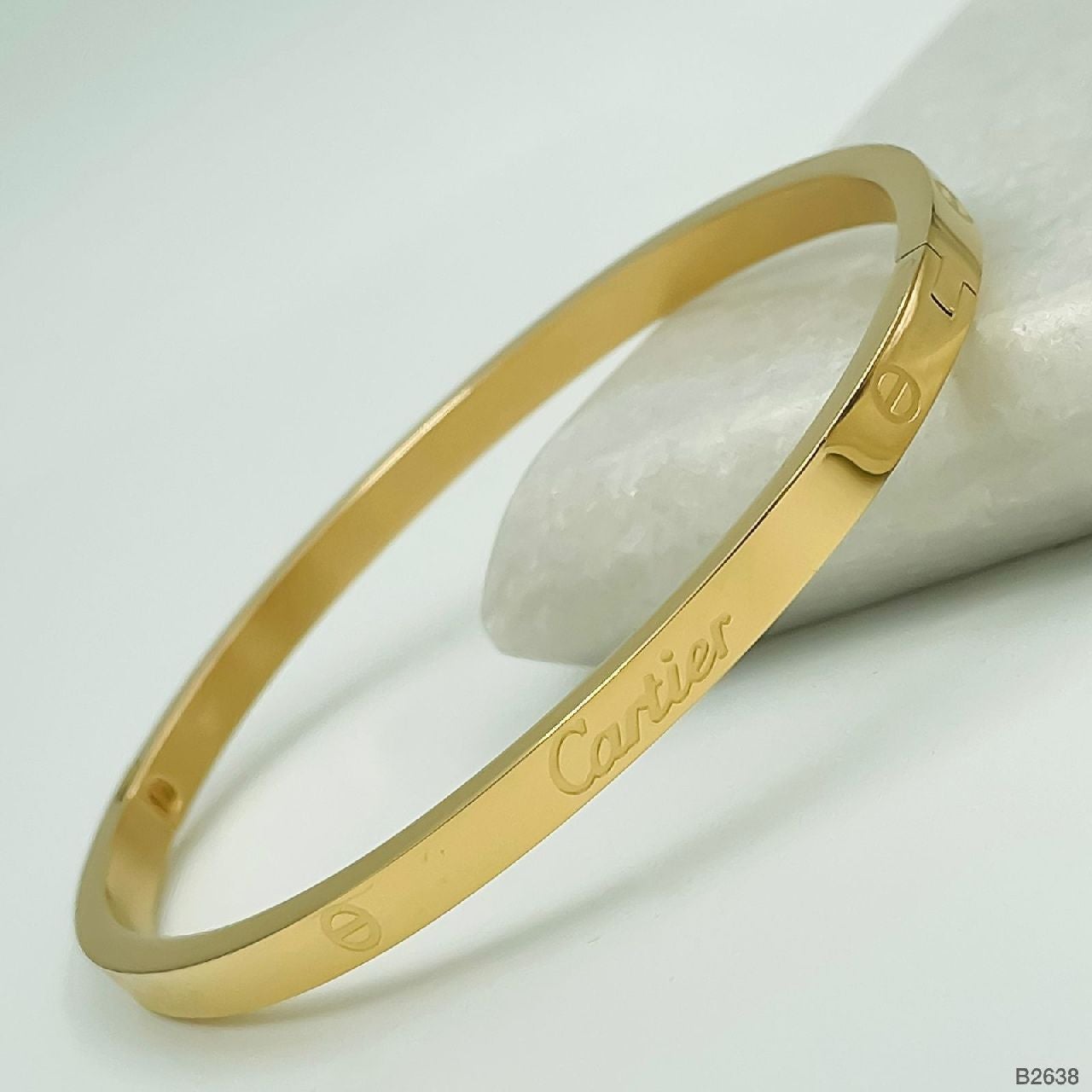 Stainless Steel Screw Bracelet Bangle Kada Women Gold Bulk