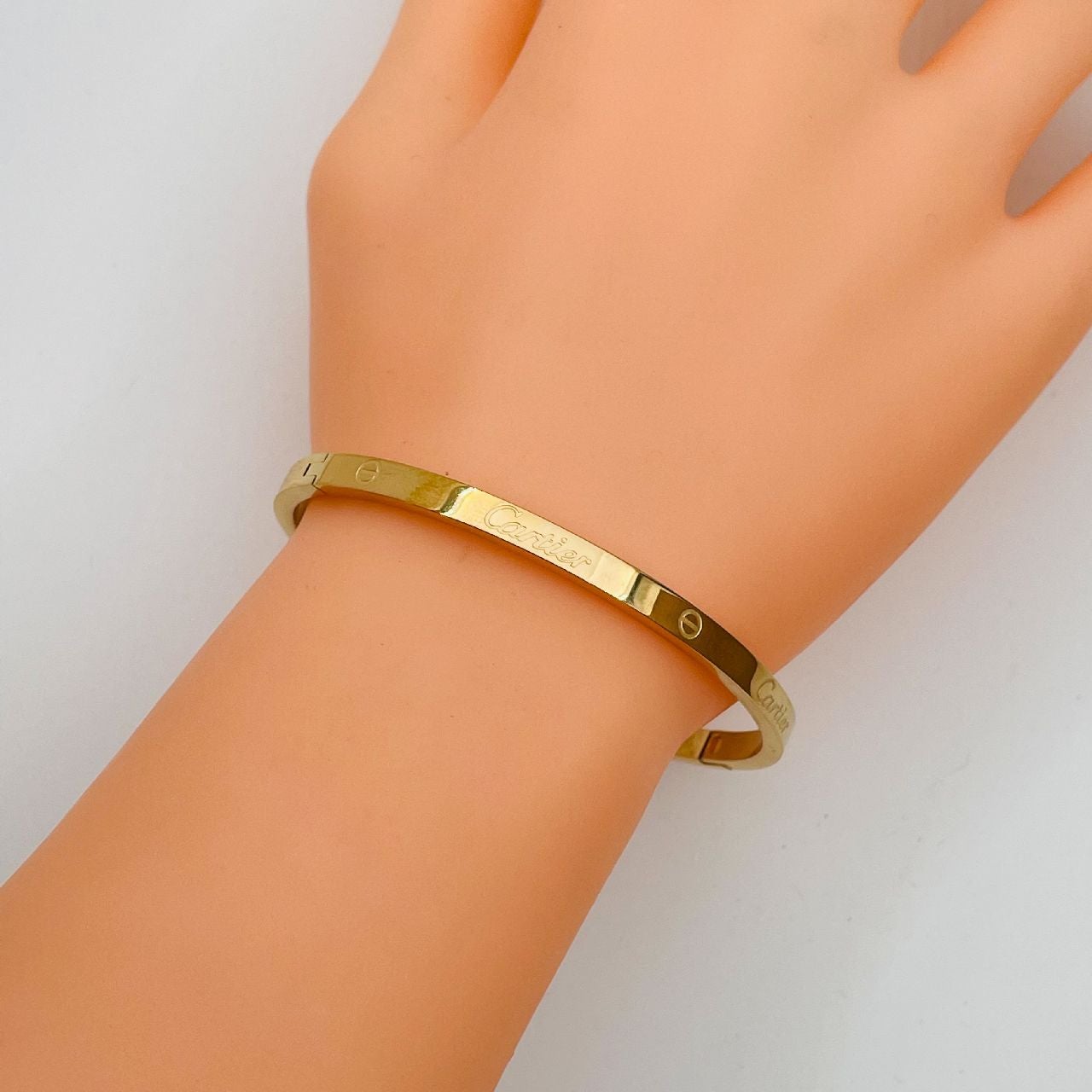 Stainless Steel Screw Bracelet Bangle Kada Women Gold Bulk
