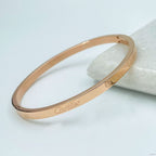 Stainless Steel Screw Bracelet Bangle Kada Women Rose Gold Bulk
