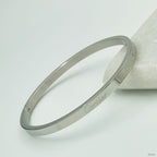 Stainless Steel Screw Bracelet Bangle Kada Women Silver Bulk