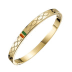 Stainless Steel Enamel Gold Stylish Kada Bangle Bracelet Girls Bulk