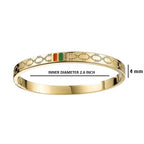 Stainless Steel Enamel Gold Stylish Kada Bangle Bracelet Girls Bulk