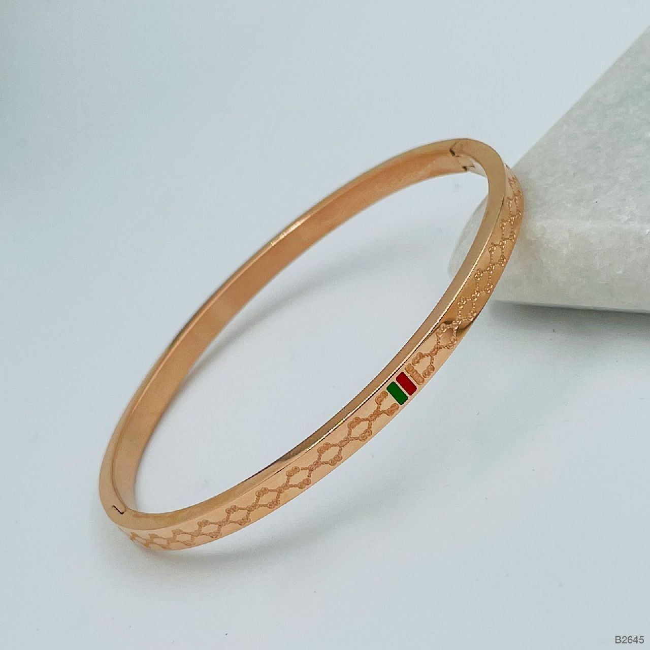 Stainless Steel Enamel Bracelet Bangle Kada For Women Rose Gold Bulk