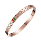 Stainless Steel Enamel Bracelet Bangle Kada For Women Rose Gold Bulk