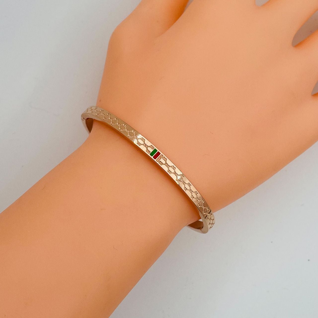Stainless Steel Enamel Bracelet Bangle Kada For Women Rose Gold Bulk