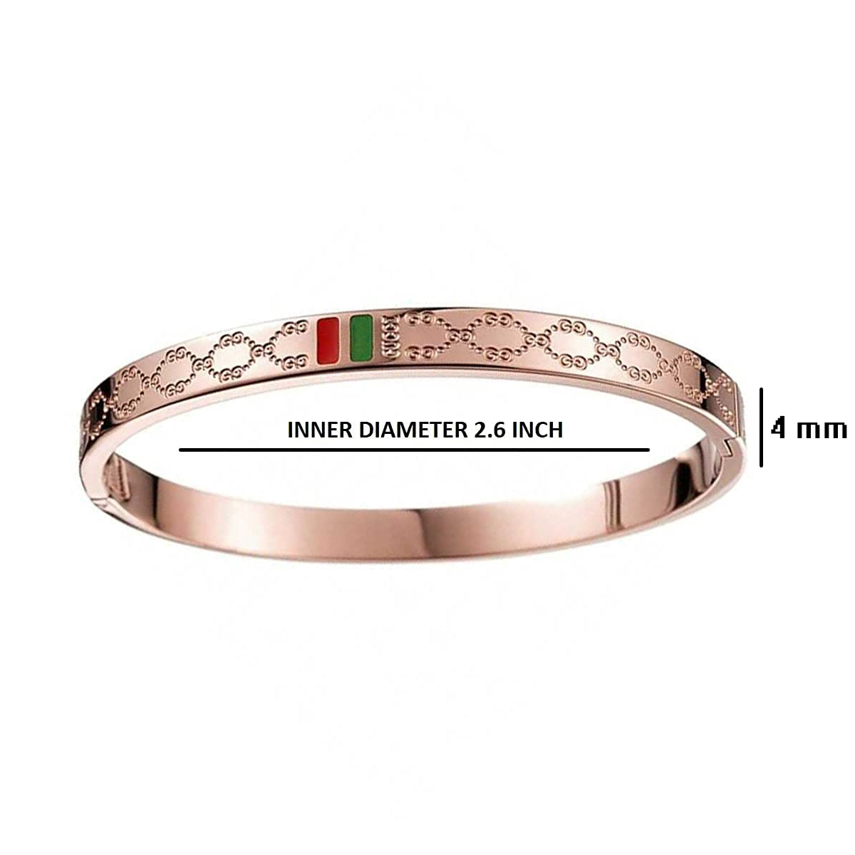 Stainless Steel Enamel Bracelet Bangle Kada For Women Rose Gold Bulk