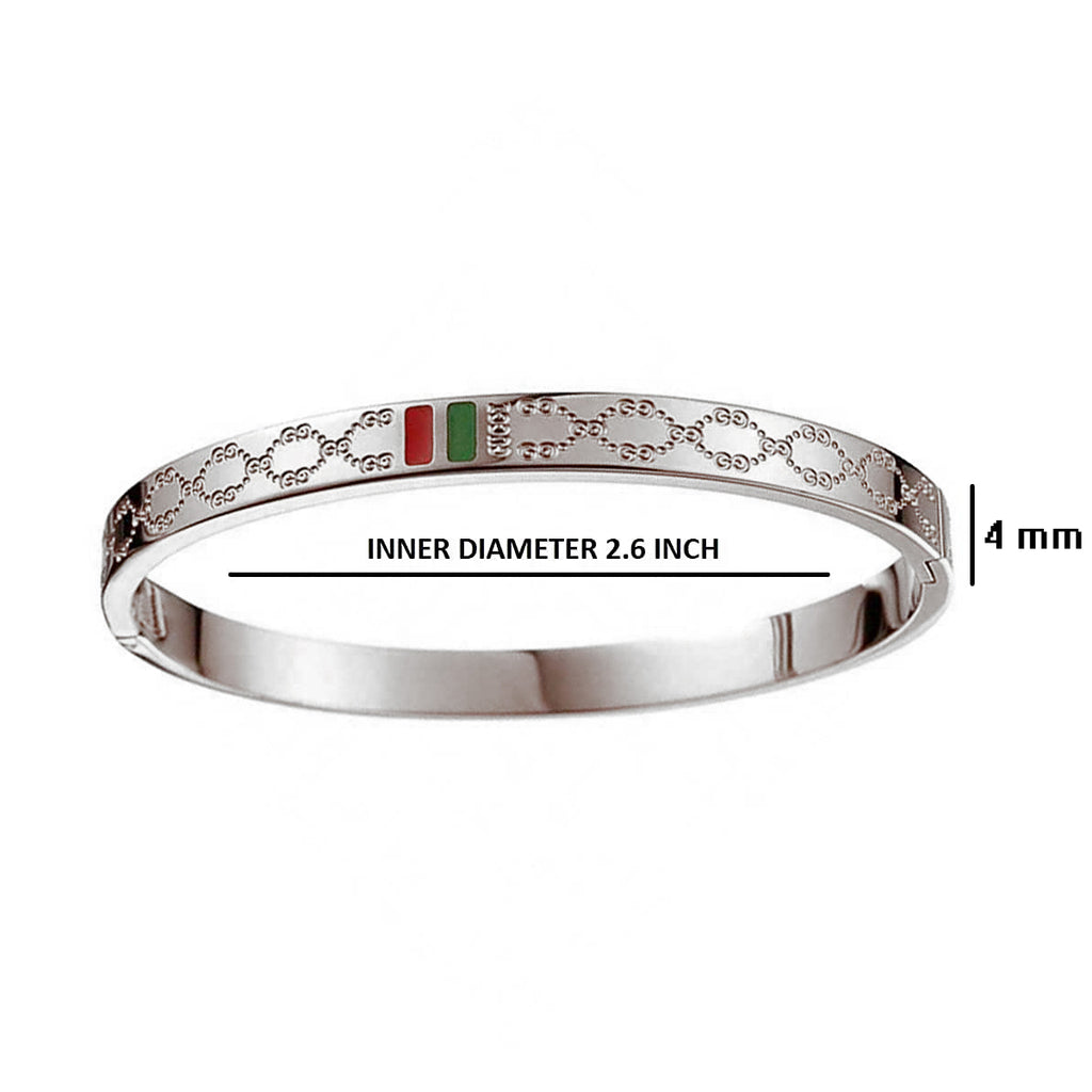 Stainless Steel Enamel Bracelet Bangle Kada For Women Silver Bulk