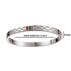 Stainless Steel Enamel Bracelet Bangle Kada For Women Silver Bulk