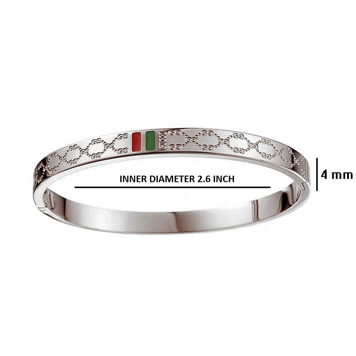 Stainless Steel Enamel Bracelet Bangle Kada For Women Silver Bulk
