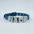 Personalised Name Alphabet Initial Letter Stainless Steel Rhinestone Bracelet
