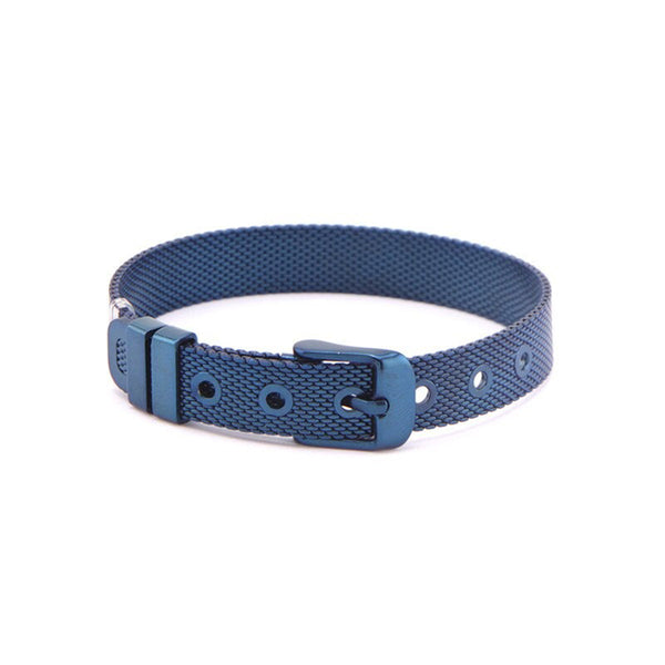 Watch Strap Mesh Belt Buckle Dark Blue Stainless Steel Bracelet Women Main image