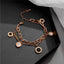 Roman Rose Gold Stainless Steel Layered Bracelet For Women Bulk