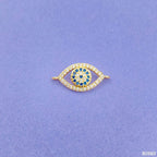 Evil Eye Copper Cubic Zirconia Gold Adjustable Slider Bracelet Bulk