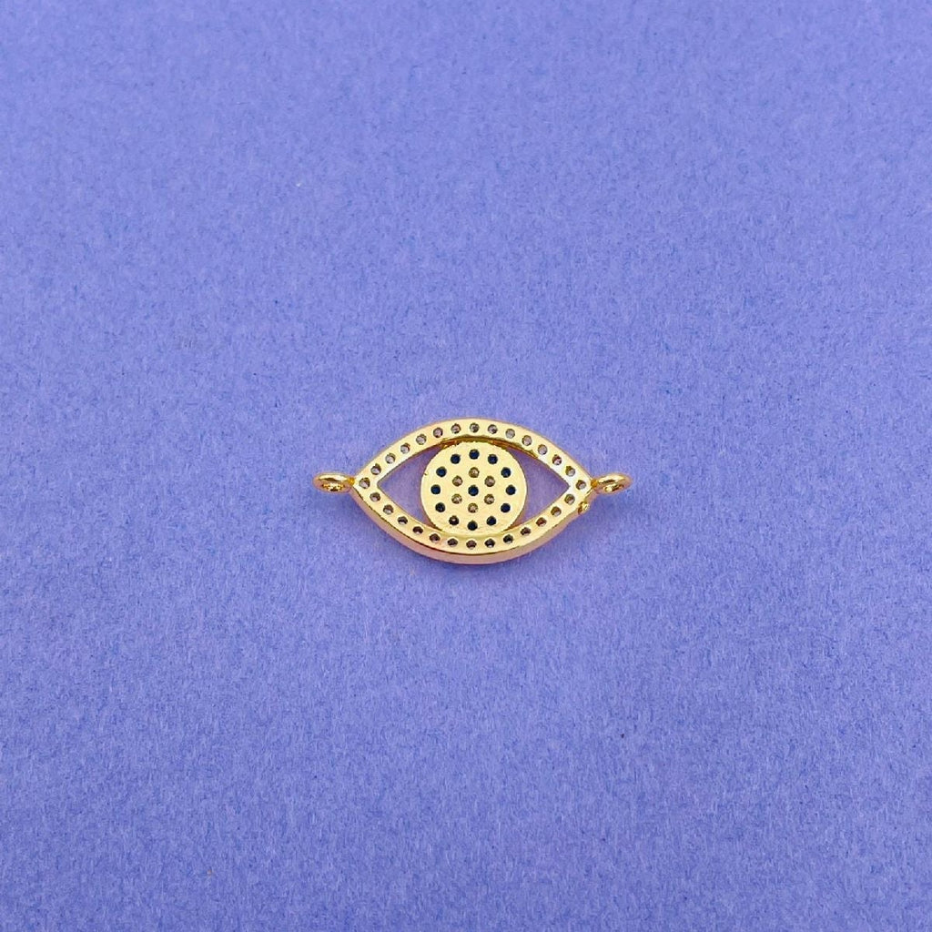 Evil Eye Copper Cubic Zirconia Gold Adjustable Slider Bracelet Bulk