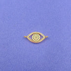 Evil Eye Copper Cubic Zirconia Gold Adjustable Slider Bracelet Bulk