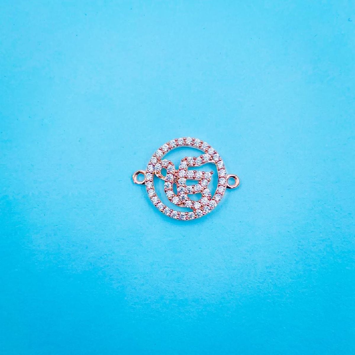 Ek Onkar Rose Gold Copper CZ Adjustable Slider Bracelet Bulk