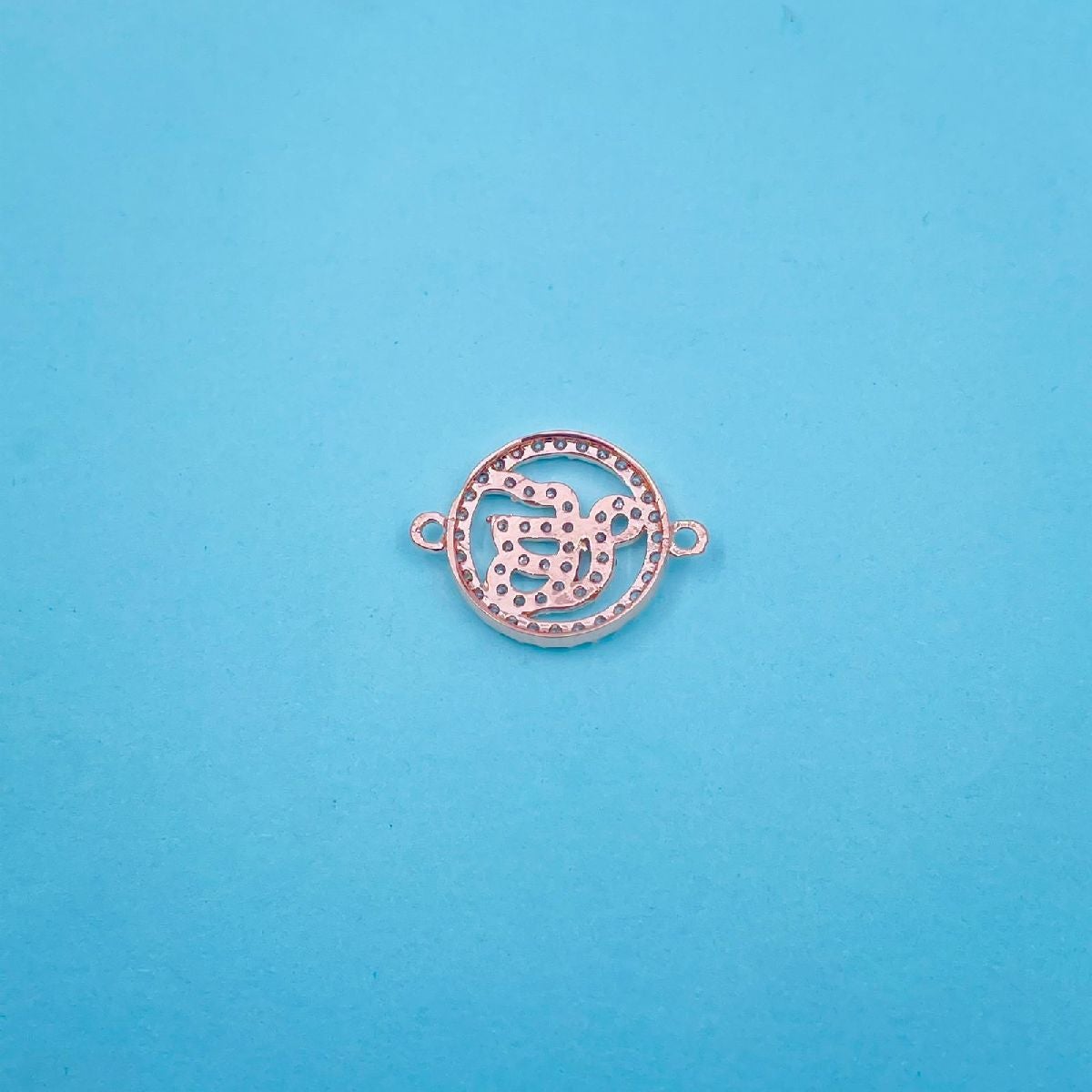 Ek Onkar Rose Gold Copper CZ Adjustable Slider Bracelet Bulk