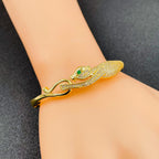Running Panther Cubic Zirconia Gold Openable Bangle Kada Women Bulk