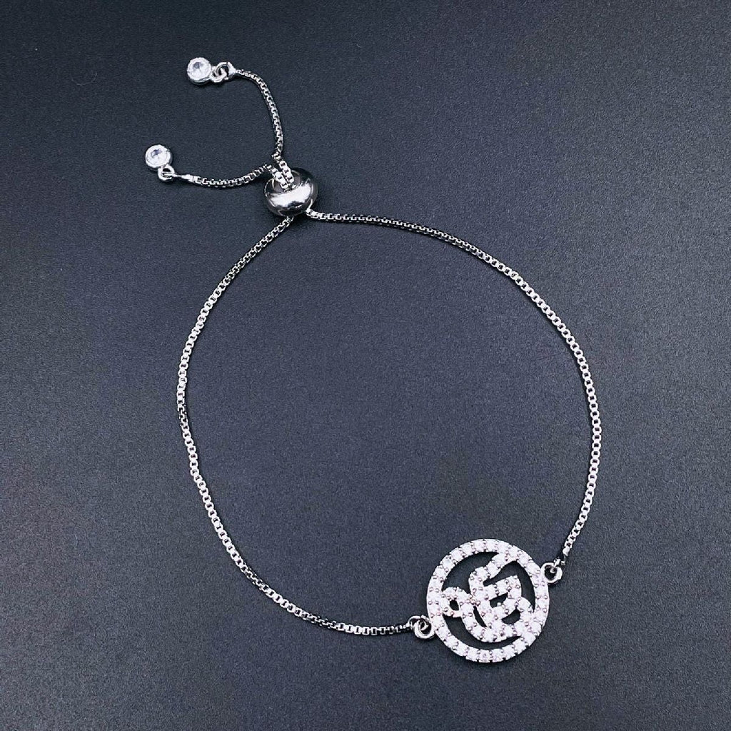 Ek Onkar Rose Gold Copper CZ Adjustable Slider Bracelet Bulk