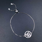Ek Onkar Rose Gold Copper CZ Adjustable Slider Bracelet Bulk
