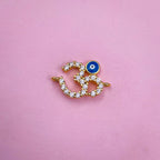 Copper Gold Aum Om Evil Eye Cubic Zirconia Charm Accessories Bulk