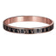 Roman Black Enamel Rose Gold Stainless Steel Openable Bangle Kada