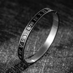 Roman Black Enamel Rose Gold Stainless Steel Openable Bangle Kada