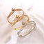Butterfly Cubic Zirconia Rose Gold Stainless Steel Openable Kada Bulk