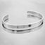 5mm Matte Finish Silver 316 Surgical Stainless Steel Evil Eye Laser Engraved Cuff Kada Bangle Bracelet Unisex