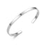 5Mm Matte Finish Stainless Steel Silver Cuff Kada Bangle Bracelet Bulk