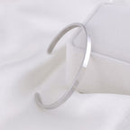 5Mm Matte Finish Stainless Steel Silver Cuff Kada Bangle Bracelet Bulk