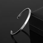 5Mm Matte Finish Stainless Steel Silver Cuff Kada Bangle Bracelet Bulk