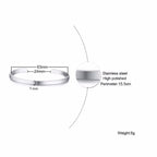 5Mm Matte Finish Stainless Steel Silver Cuff Kada Bangle Bracelet Bulk