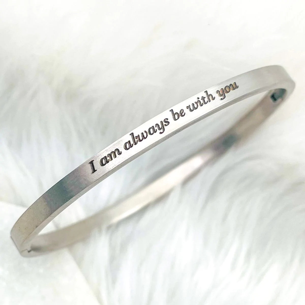 4mm Matte Finish 316 Surgical Stainless Steel Silver Customized Personalised Laser Engraved Kada Bangle Bracelet Unisex Main image