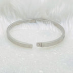 4mm Matte Finish 316 Surgical Stainless Steel Silver Customized Personalised Laser Engraved Kada Bangle Bracelet Unisex