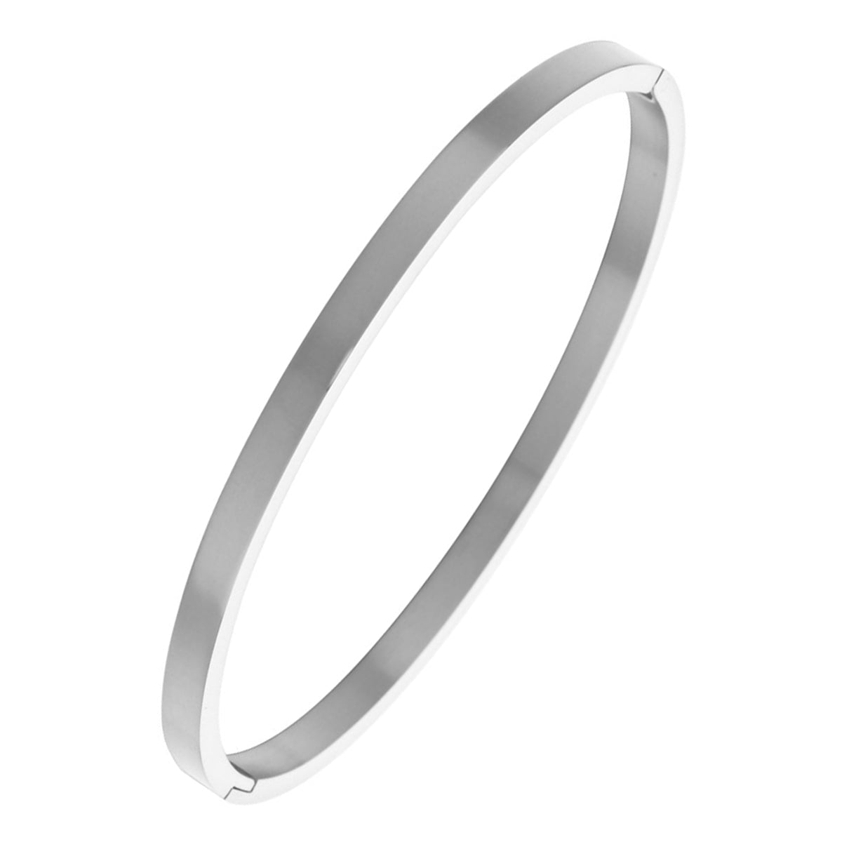 4mm Matte Finish 316 Surgical Stainless Steel Silver Kada Bangle Bracelet Unisex Main image