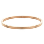 4mm Matte Finish 316 Surgical Stainless Steel Rose Gold Kada Bangle Bracelet Unisex