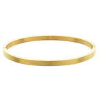4mm Matte Finish 316 Surgical Stainless Steel Gold Kada Bangle Bracelet Unisex