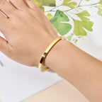 4mm Matte Finish 316 Surgical Stainless Steel Gold Kada Bangle Bracelet Unisex