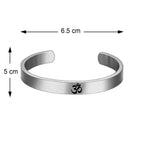 Stainless Steel Silver Om Engraved Bangle Cuff Kada For Men. Bulk