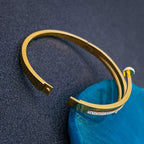 Gothic Nail CZ Rose Gold Stainless Steel Openable Kada Bulk