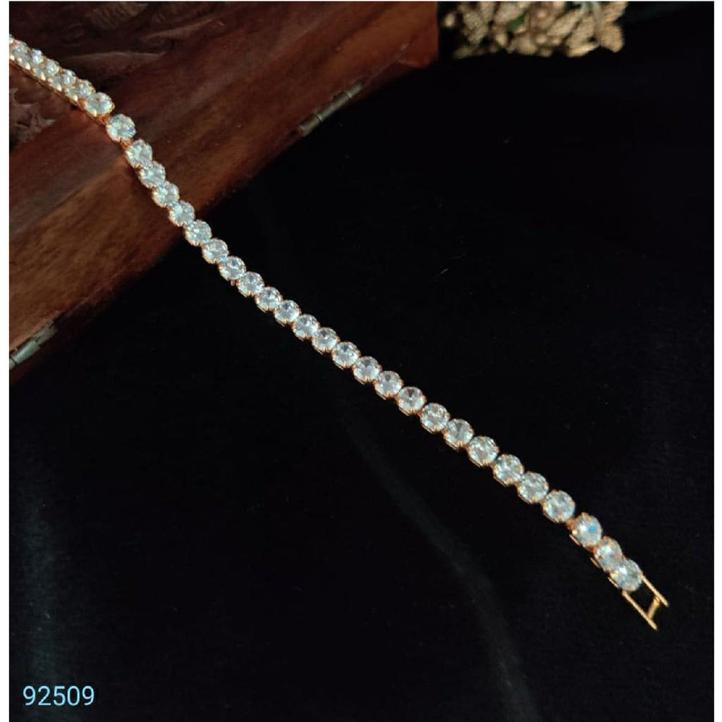Copper Cubic Zirconia White Rose Gold Bracelet For Women Bulk